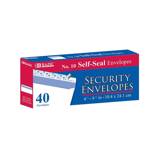 #10 Self-Seal Security Envelope (40/Pack)