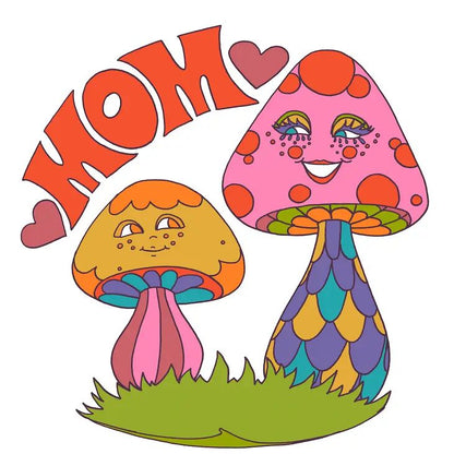 Mom Mushrooms Vinyl Sticker | 3"